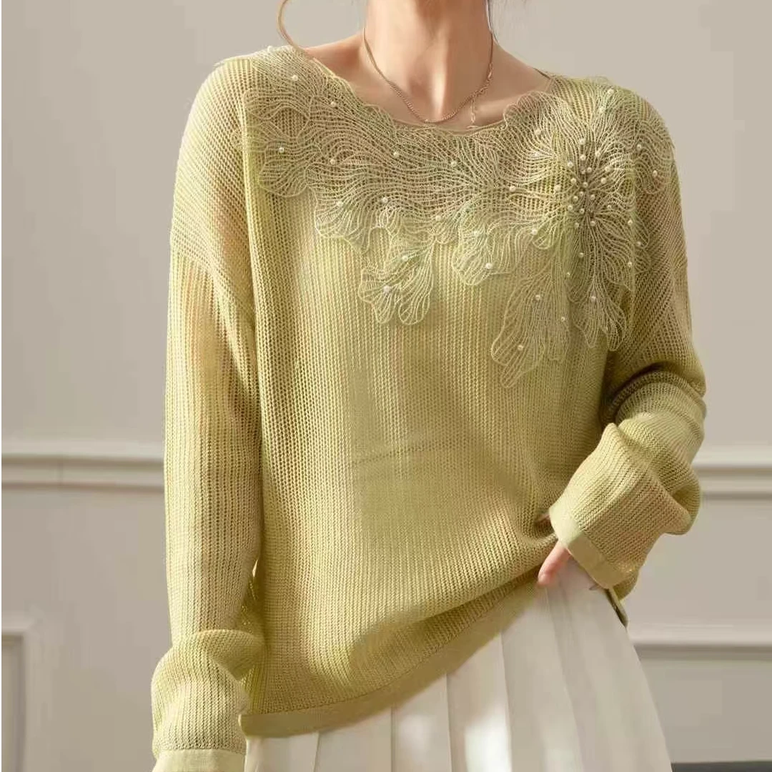 2025年春季新品女装修身显瘦时尚气质洋气小衫打底衫针织衫3648