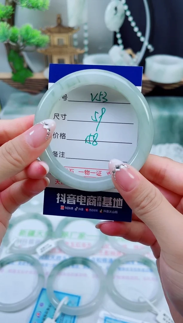 未镶嵌手镯石英质玉（天山翠）53