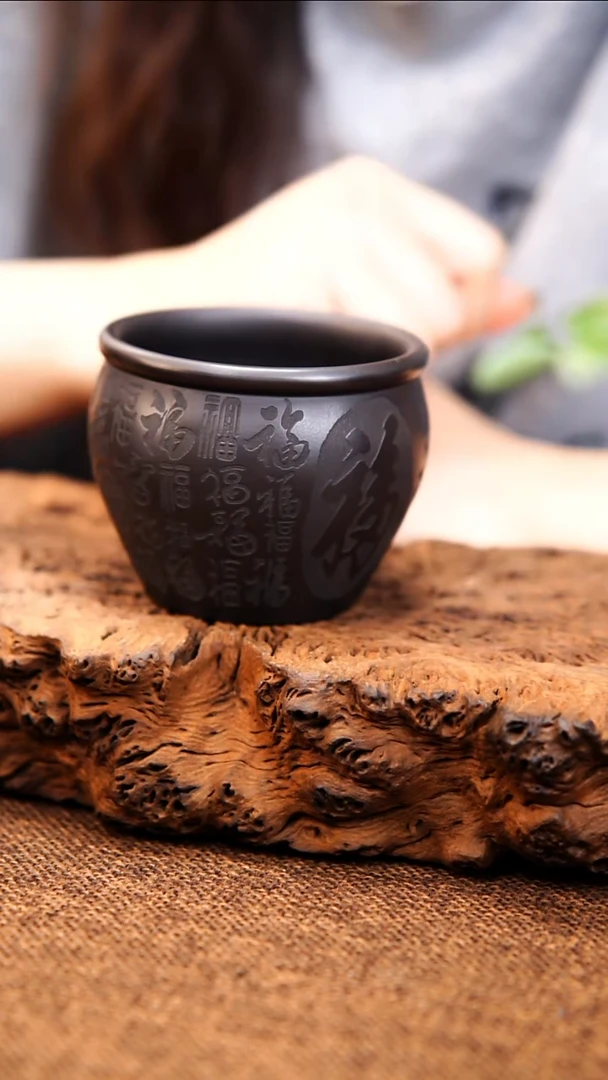 茶杯紫砂原矿紫砂杯