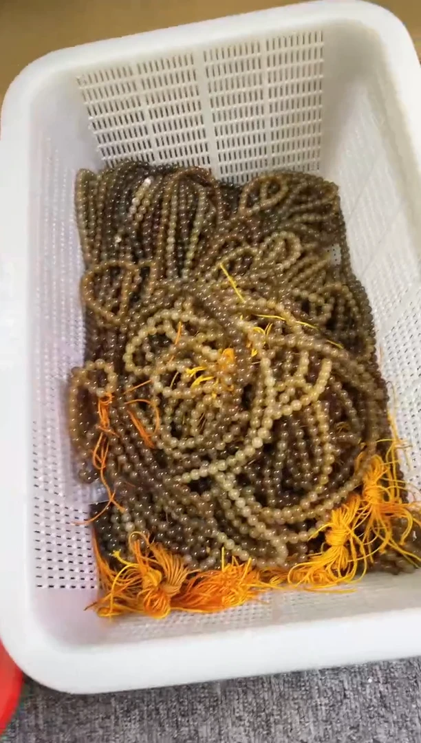 【闪购商品】和田玉项链未镶嵌卡6且末金山糖 108项链 多样性发一