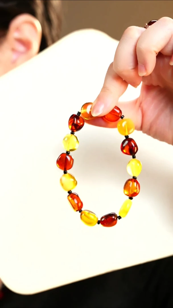 手串琥珀未镶嵌多宝随形