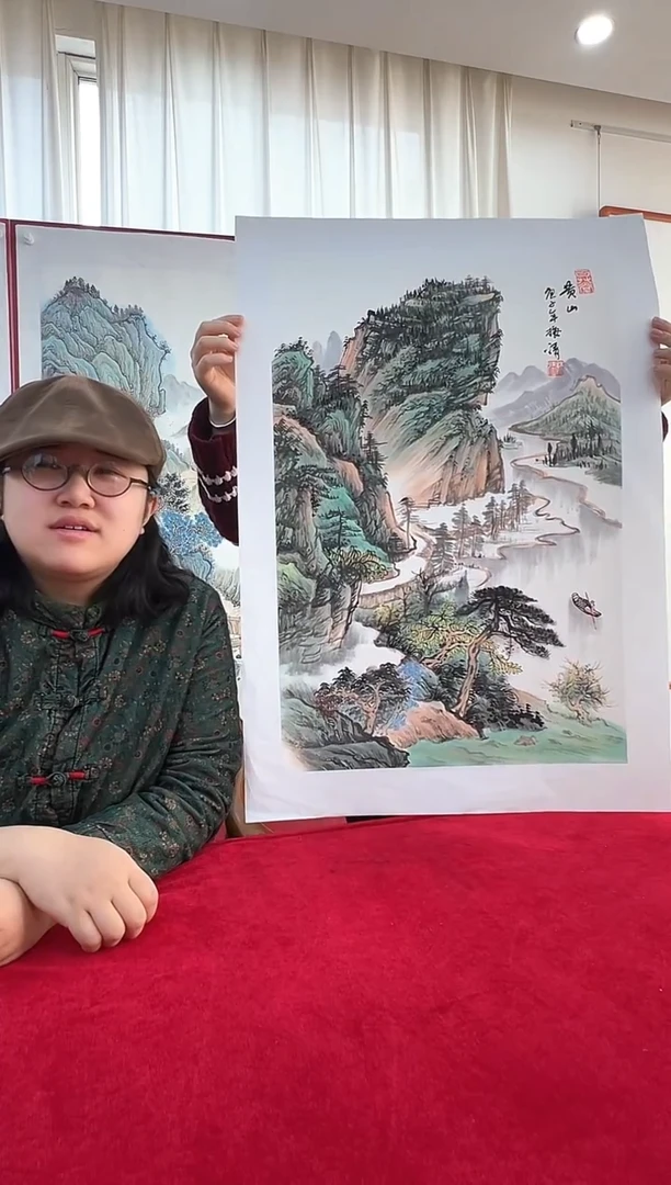 国画梅清老师2.7平尺山水作品