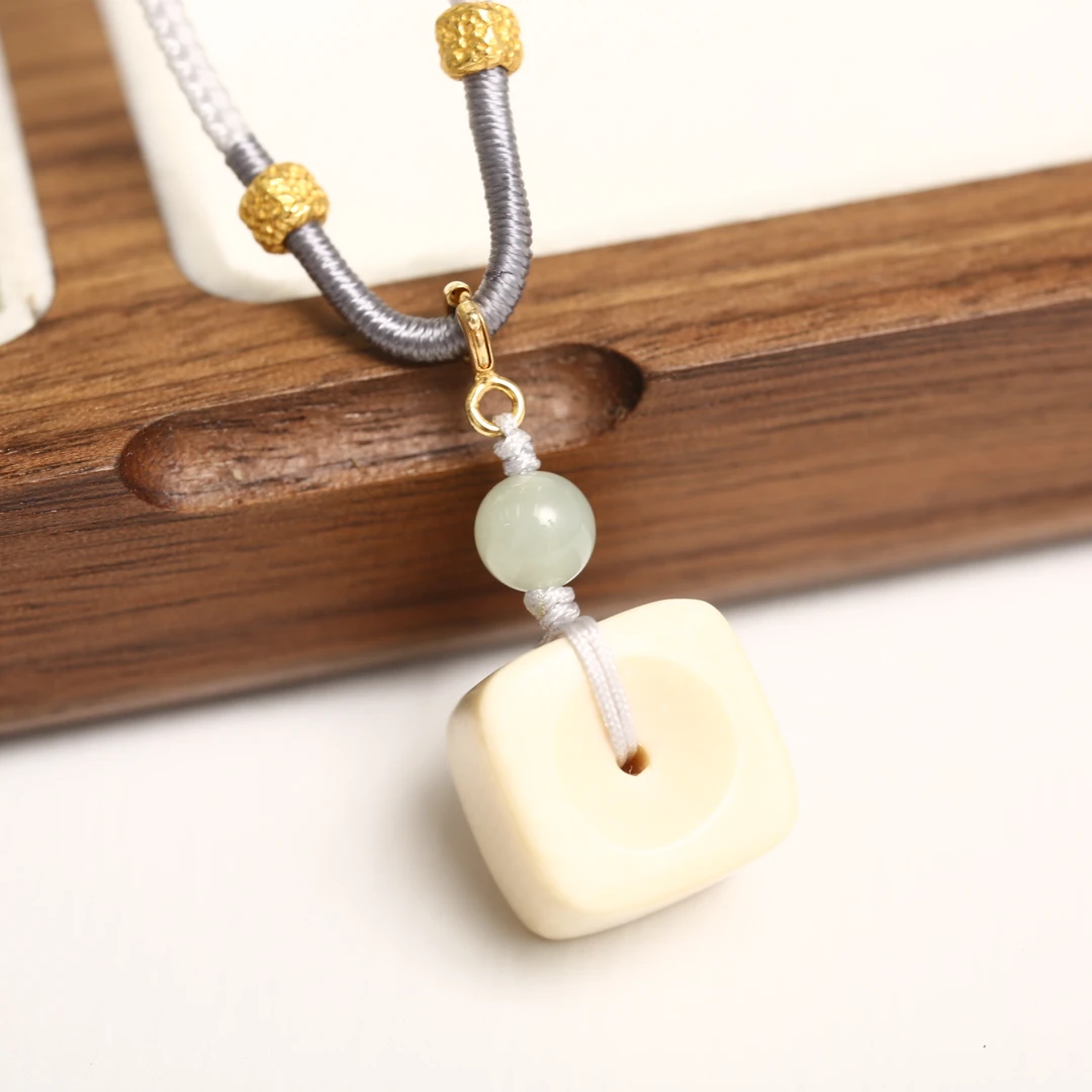 【海边】猛犸牙 方糖项链（多样性发货）