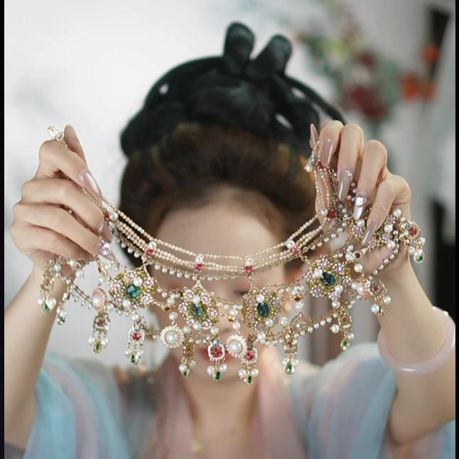 稷氏小筑   异域风璎珞  发簪发钗掩鬓古风发饰