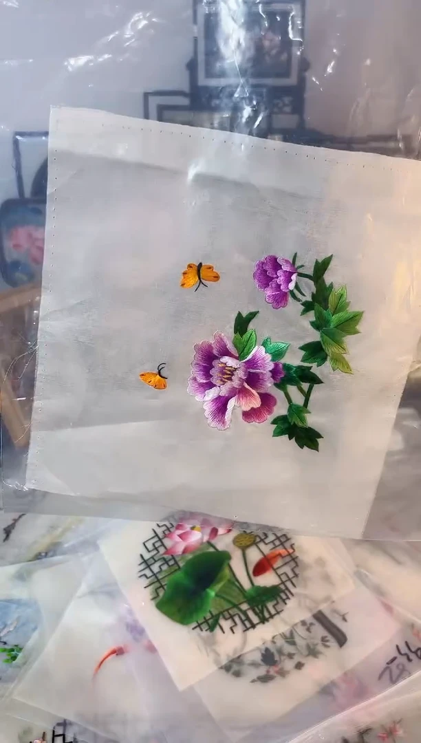 织绣纯手工苏绣双面绣绣布3