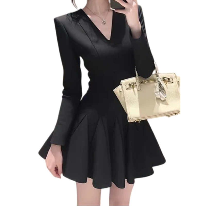 阿遥家【共赴晚宴】法式赫本风高级感收腰显瘦连衣裙