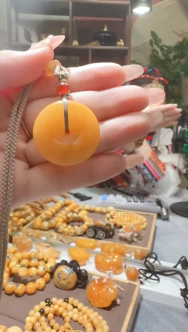 蜜蜡颈饰未镶嵌874天然蜜蜡珠宝奇石全都保真
