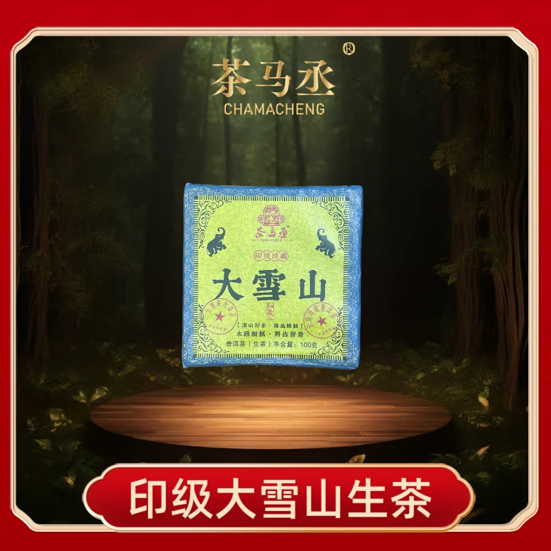 （茶厂直供）2022年印级大雪山砖普洱茶生茶100克*砖