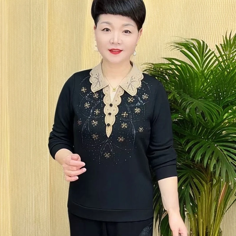 8509-H新款V领高端小衫套头衬衫时髦长袖上衣女气质打底美丽来