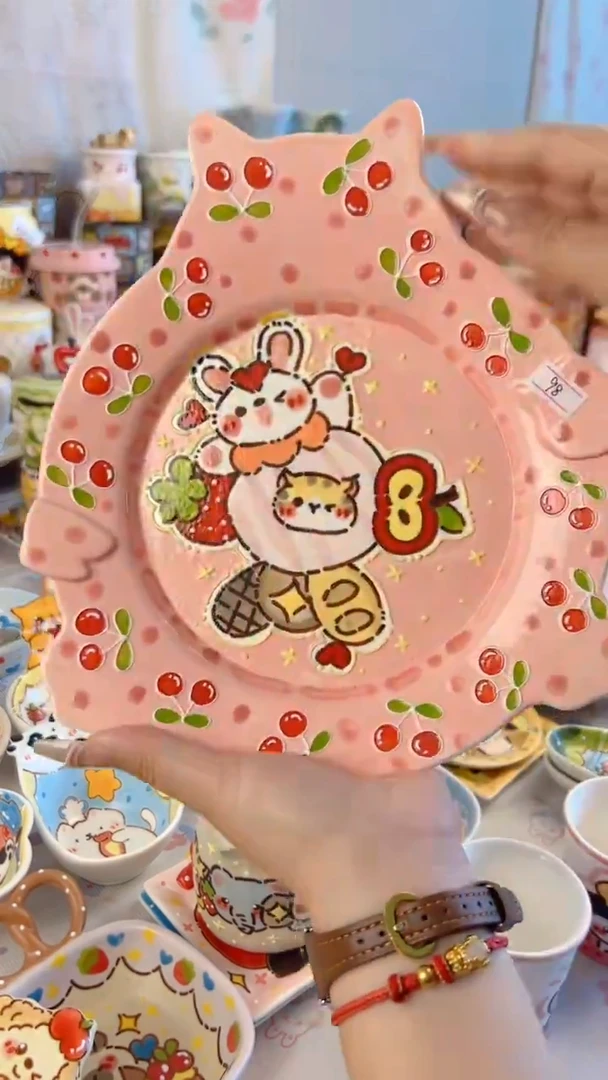 杯子陶景德镇手绘高温陶瓷微瑕处理