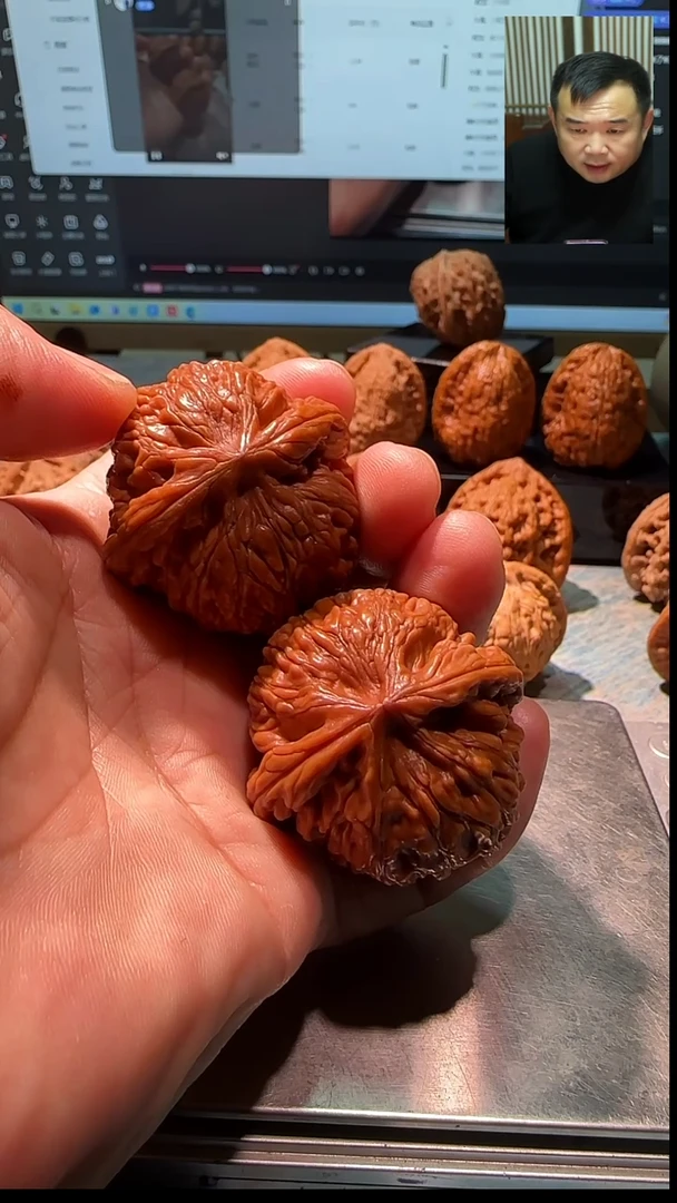 吊坠文玩核桃蛟*蛟龙点修41.8