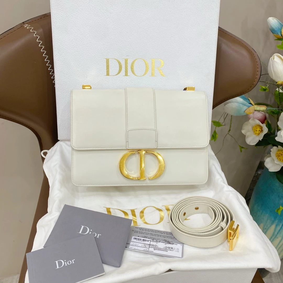 99新 DIOR/迪奥 蒙田30仙女白斜挎包