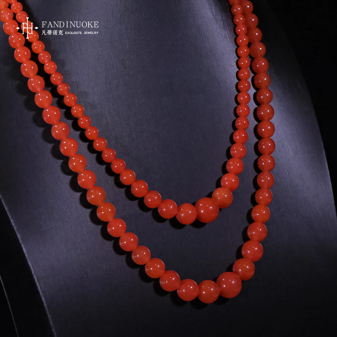 【加加专属】27 MJ82330-南红玛瑙圆珠塔链-多样性发一件-约4-12mm