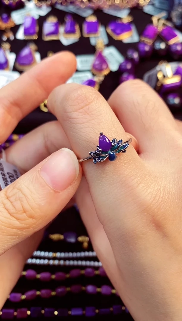 苏纪石（舒俱来）银S925镶嵌戒指1