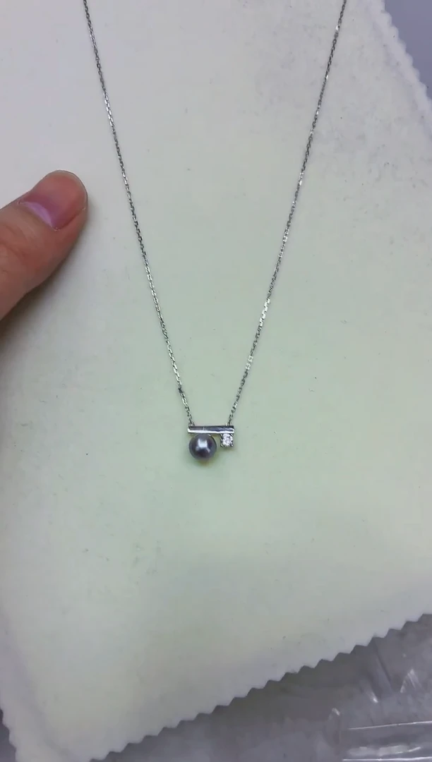 银S925镶嵌DA海水珍珠吊坠 y1000