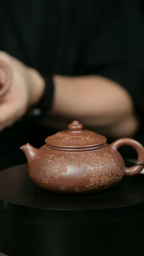茶壶紫砂豪H2288赵翠虹天星刻绘寒江