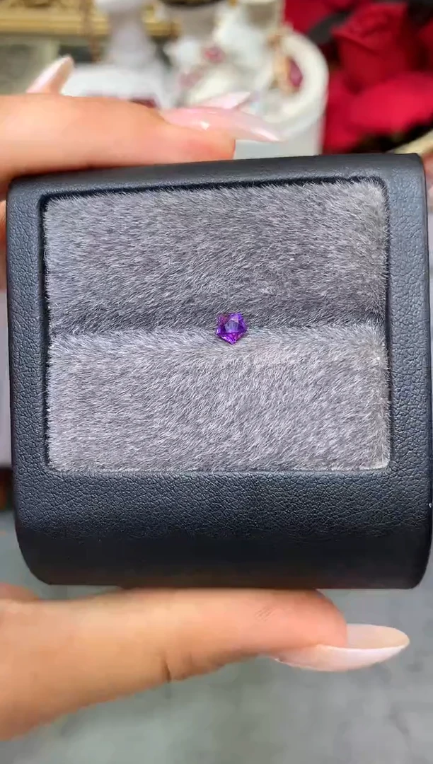 裸石蓝宝石五角切 紫蓝宝石 0.37ct