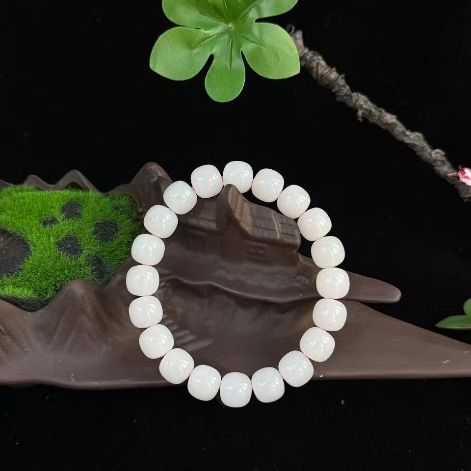 【世家珠宝-巴依哥严选】新疆和田玉羊脂白玉手串