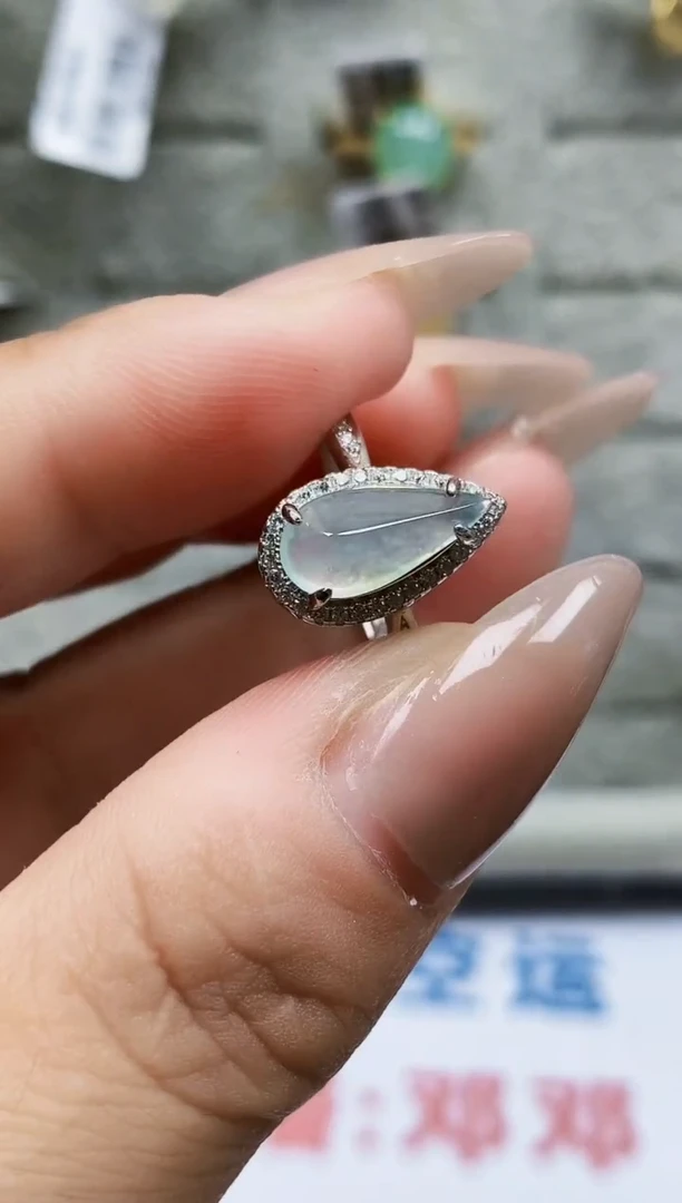 银S925镶嵌戒指翡翠1280