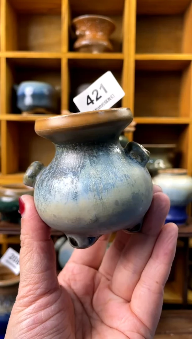 【闪购商品】陶421 内口4.5【喵喵团圆多肉盆】