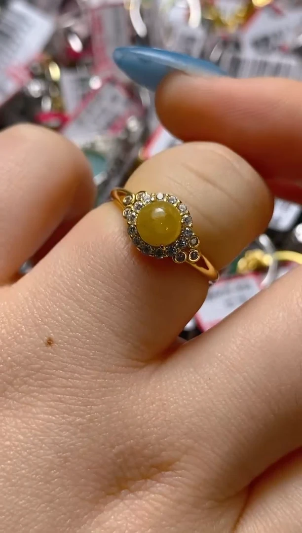 银S925镶嵌戒指翡翠百内无证书