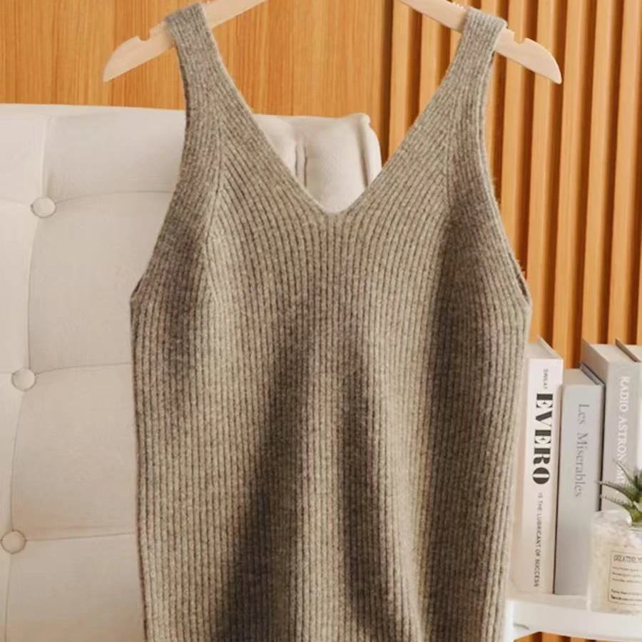 抽条吊带V领背心BX02