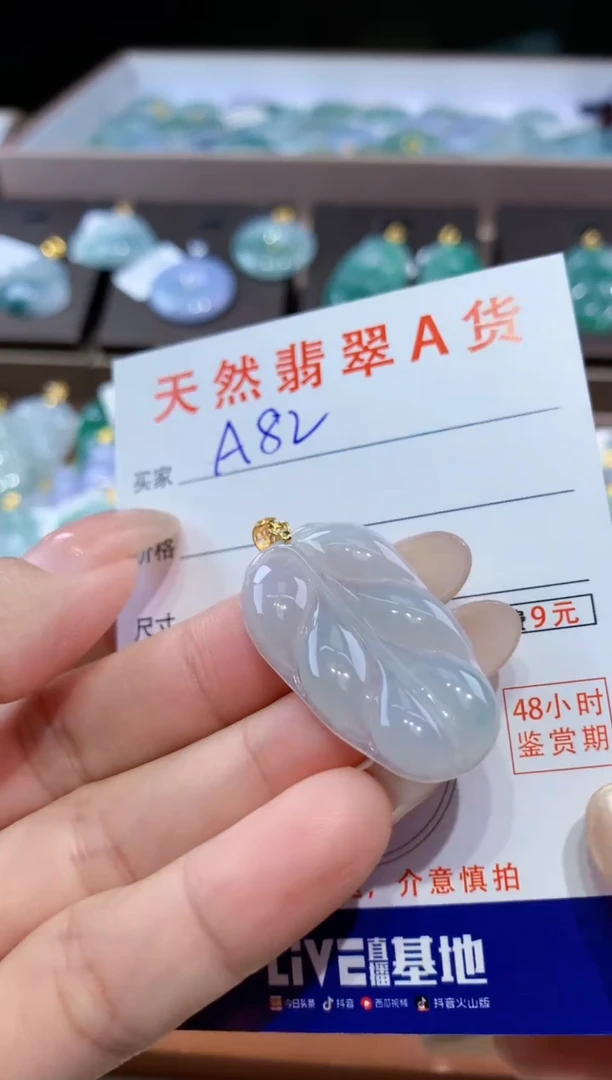 颈饰未镶嵌翡翠 天然翡翠A货挂件