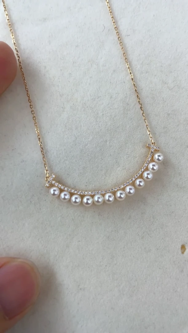 【闪购商品】海水珍珠颈饰银S925镶嵌套链