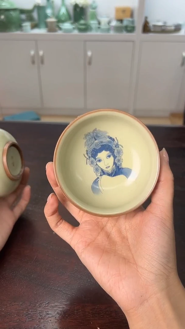 龙泉云间青瓷小米茶器