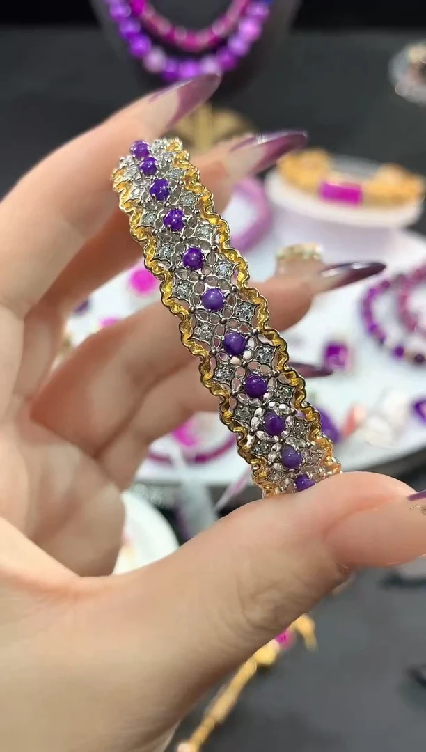 苏纪石（舒俱来）银S925镶嵌.手镯