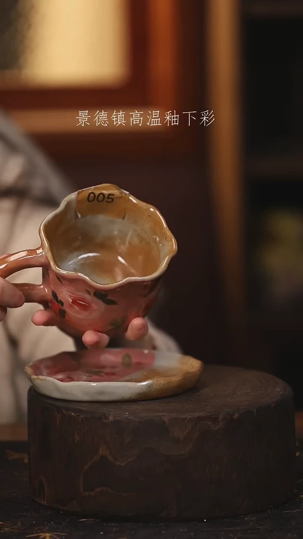 陶瓷景德镇高温釉下手绘陶瓷@L005@