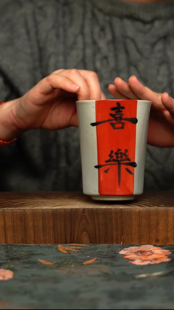 杯釉下彩手工手绘同款陶器