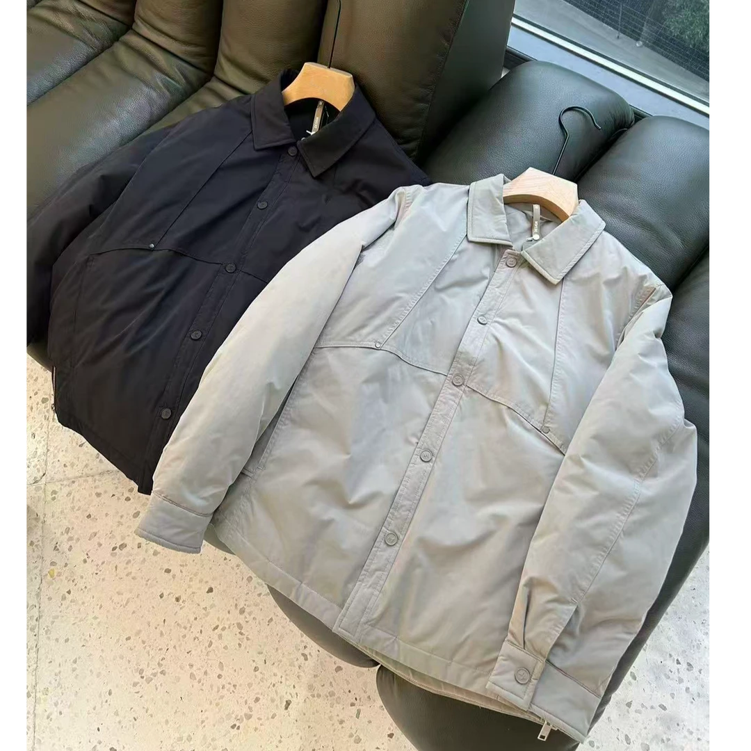 WANZISHUSHU/丸子叔叔冬季男士90绒鹅绒夹克羽绒服外套HHR5571