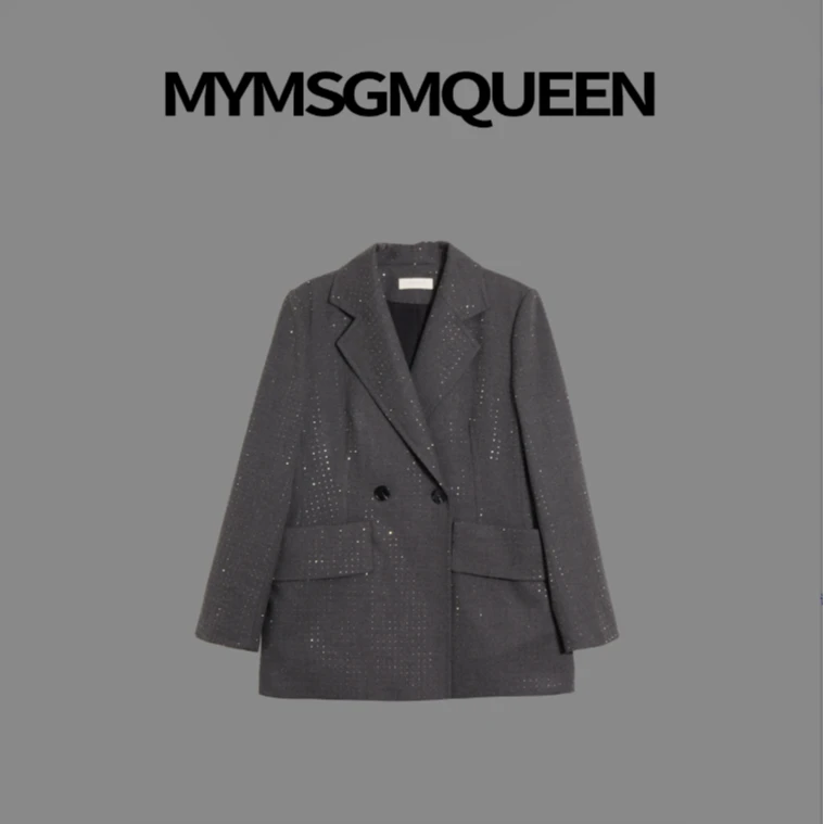 夜幕挽歌重工烫钻高级感西服