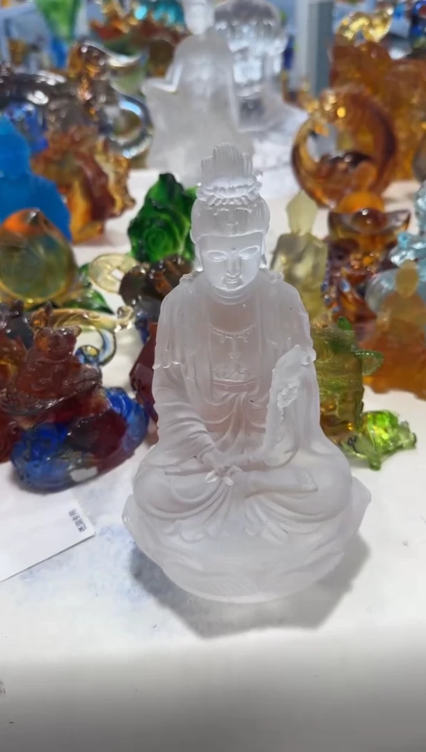 手工艺品琉璃 350 古法琉璃 大势至 微瑕介意勿拍 不退不换