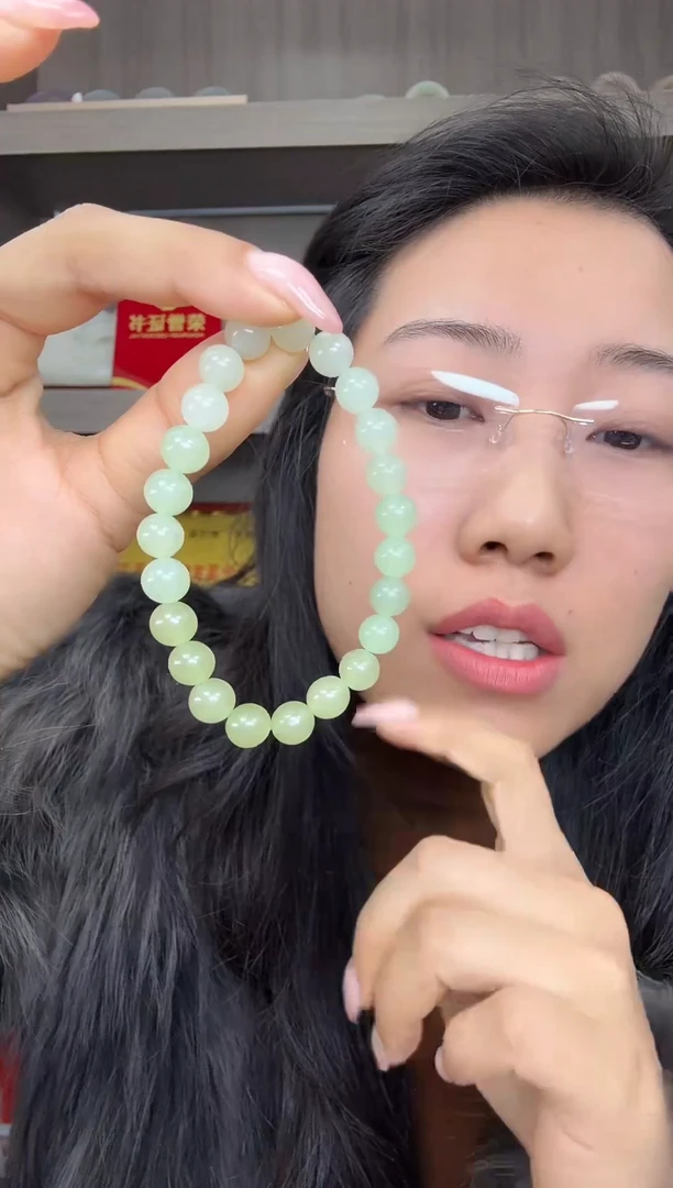 未镶嵌手串和田玉天然和田玉渐变白玉晴水手串 有运费险 油润细腻