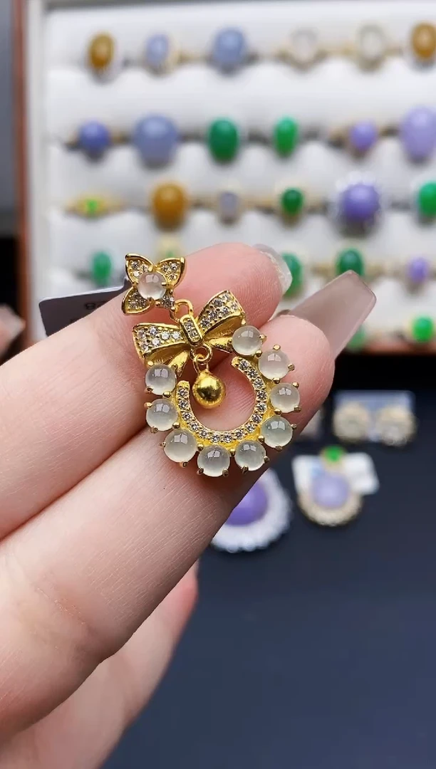 银S925镶嵌戒指翡翠2078