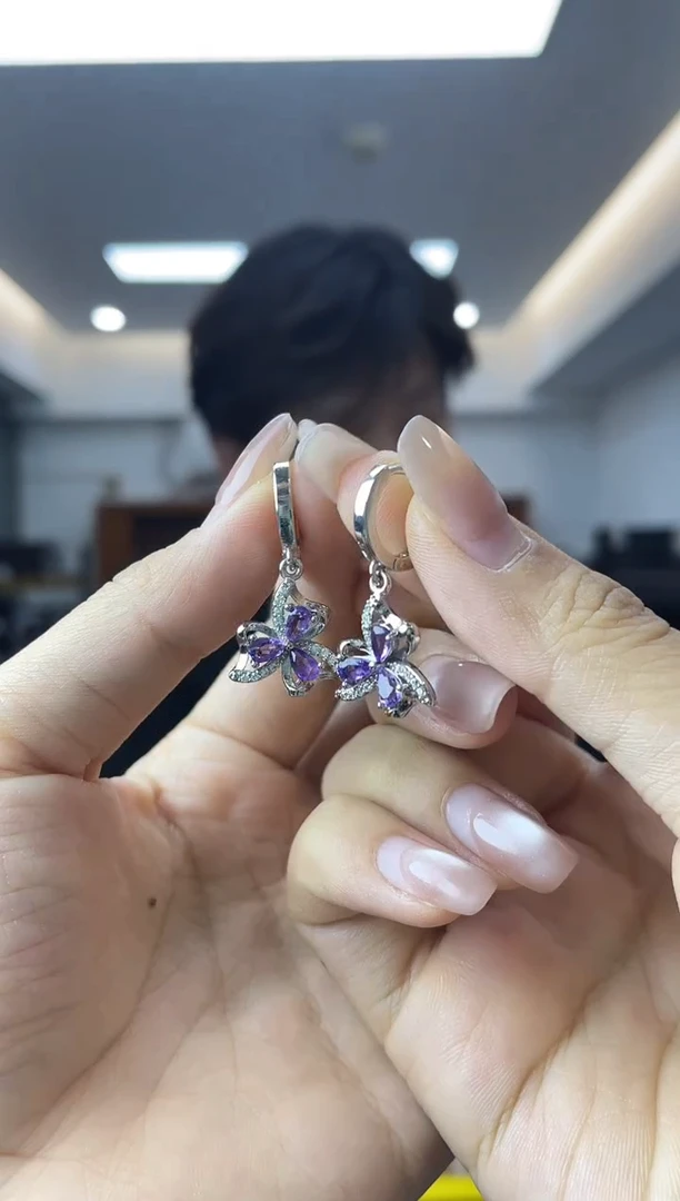 水晶耳饰未镶嵌多样性一件发货