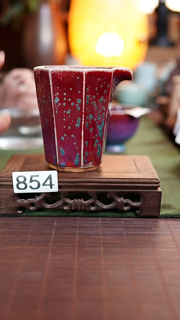 854 春花釉 公道杯