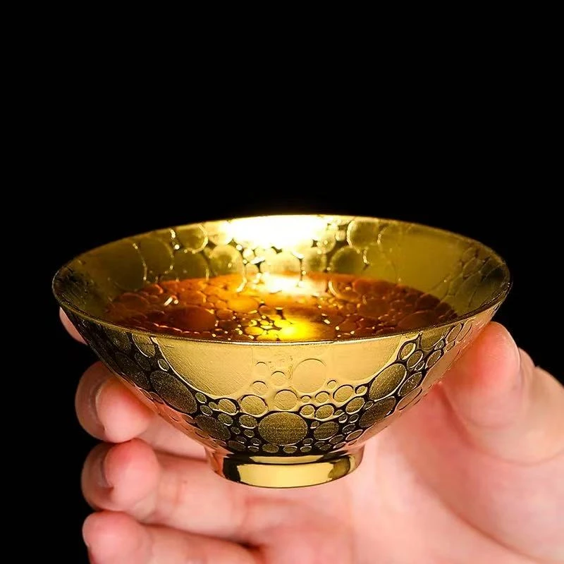 金福杯主人杯茶杯斗笠杯复古茶杯A002