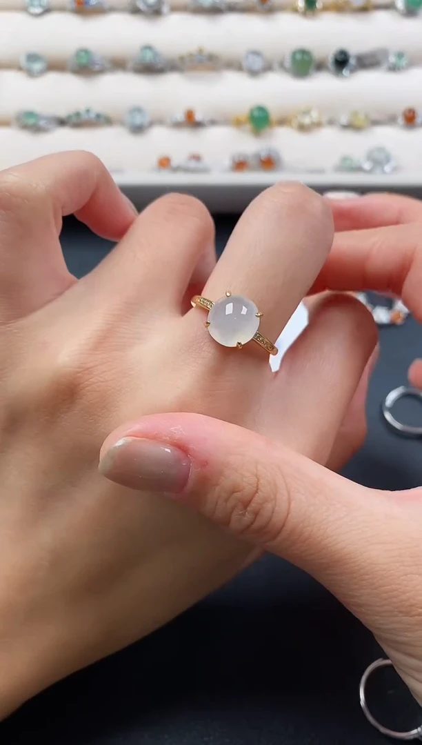 银S925镶嵌戒指翡翠44444444+5