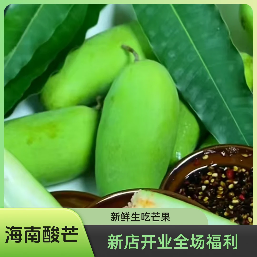 无品牌【海南热带酸脆生象牙芒】酸脆生吃青芒果现摘现发