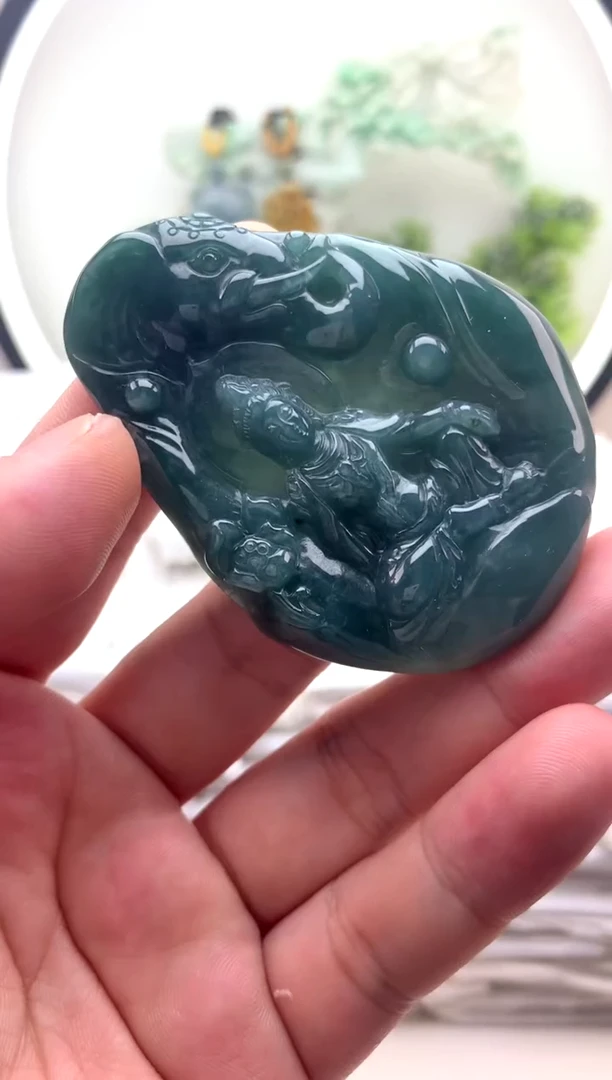 颈饰未镶嵌翡翠普贤