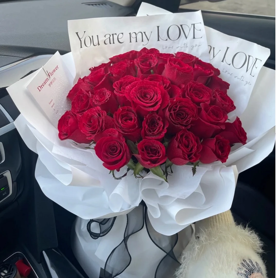 【三世相陪】33朵红玫瑰花束表白求婚送女友送老婆送闺蜜鲜花小时达同城送货上门