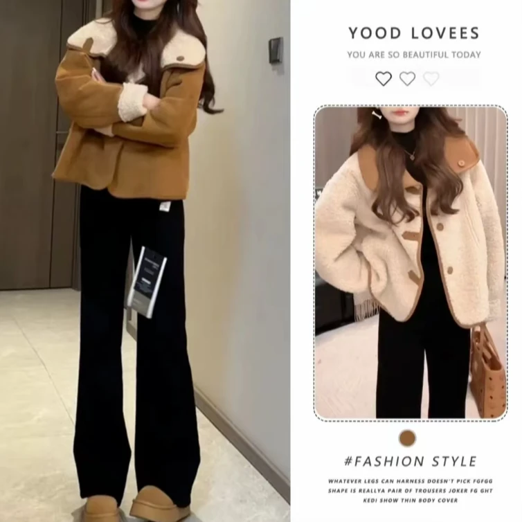 冬季宽松型纯色直下摆防风短外套春秋百搭外套