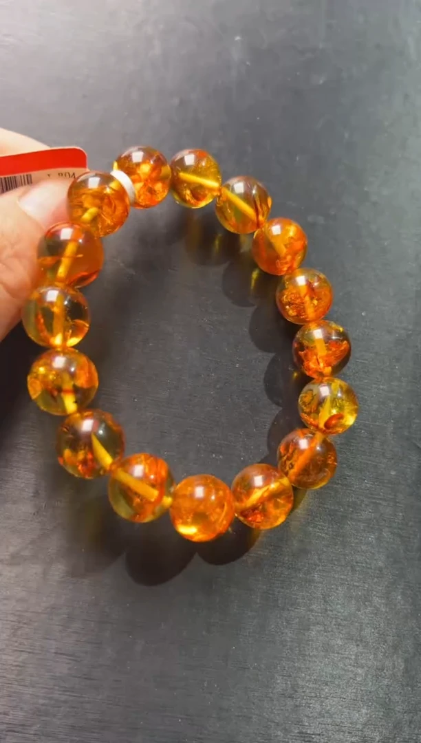 未镶嵌琥珀手串花珀手串12m+     JP51507
