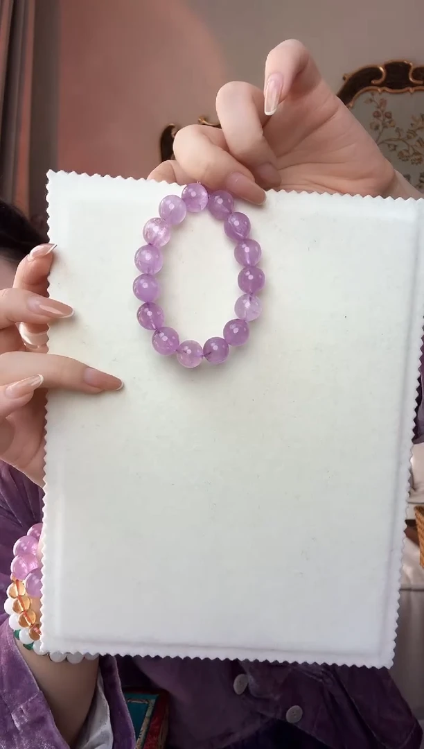 【闪购商品】锂辉石手串未镶嵌12mm+紫锂辉石手串