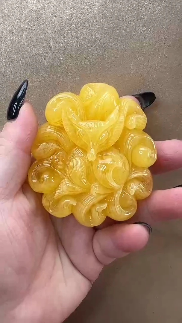 琥珀颈饰未镶嵌吊坠