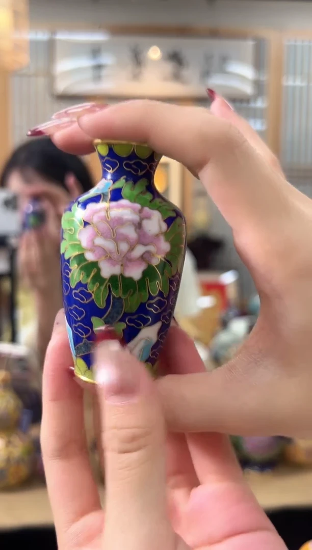 【闪购商品】景泰蓝3寸实地小瓶5只套SDP0002