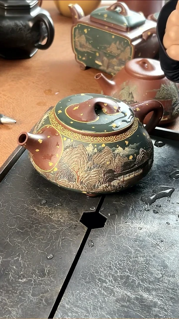 茶壶底槽青雪景满瓢